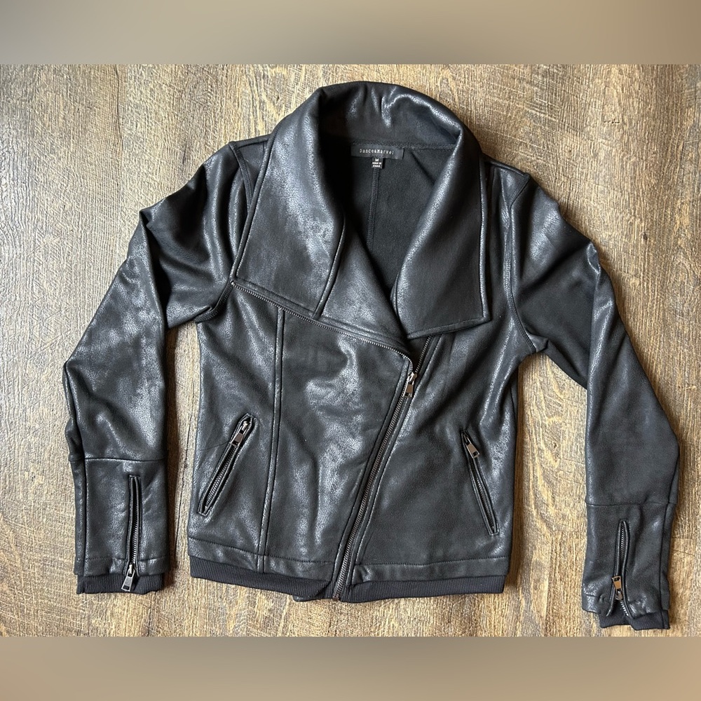 Dance & Marvel Faux Moto Jacket, Woman’s size Medium